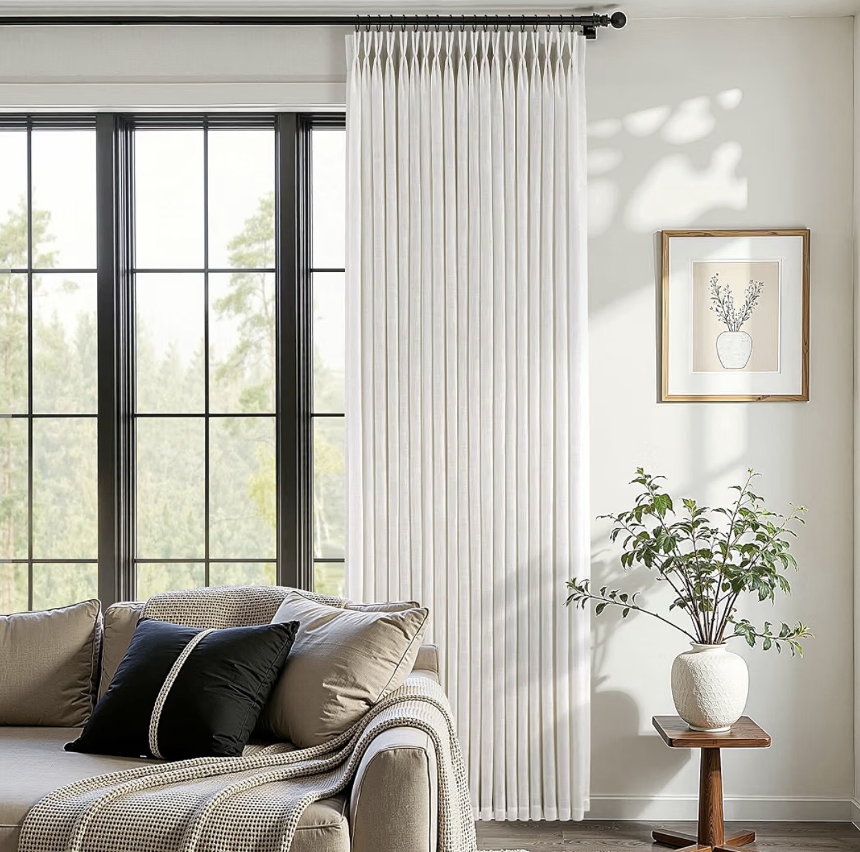 White curtains